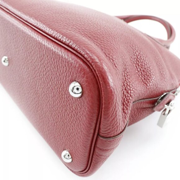 HERMES Bolide31 Handbag Rouge Garance Red/Silver Hardware Taurillon Clemen... - Picture 8 of 12